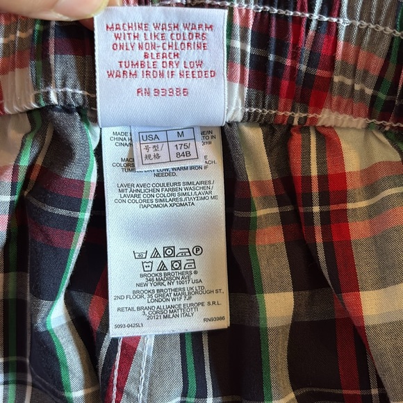Brooks Brothers 100% cotton Madras Lounge Pants with pockets - Picture 12 of 16
